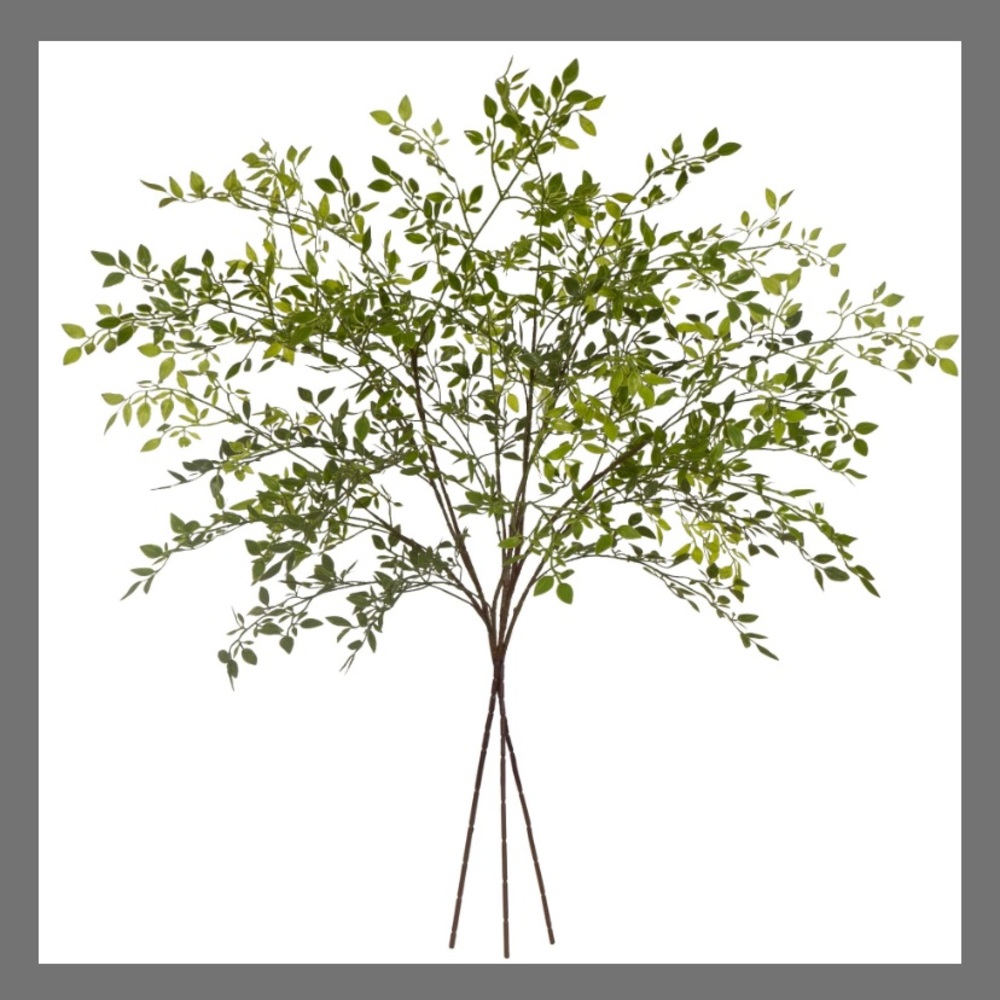 Uqueeten Artificial Green Plant Nantian Bamboo 43.3” High  Decoration,3Pcs Green